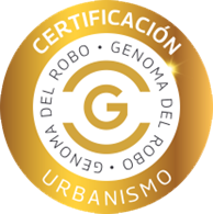 Sello de certificación urbanismo Genoma del Robo.